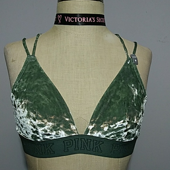 PINK Victoria's Secret Other - VS PINK crushed velvet bralette medium NWT